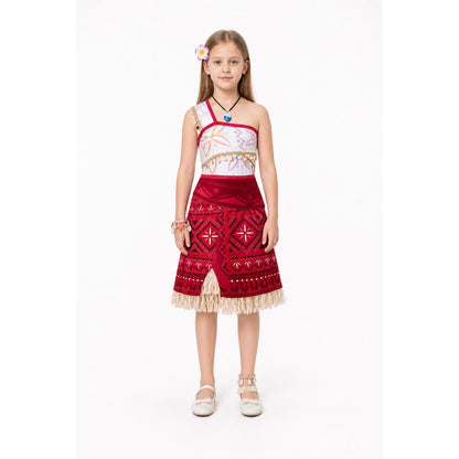 Moana One-Shoulder Dress with Shells and Fringe main product view