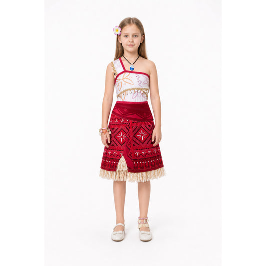 Moana One-Shoulder Dress with Shells and Fringe main product view