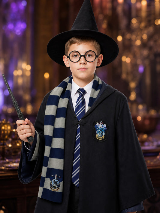 Harry Potter Ravenclaw Hooded Robe for Cosplay on-model view