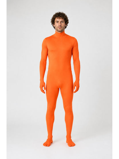 Orange Hooded Cosplay Jumpsuit main product view