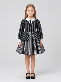 Wednesday Addams School-Style Stage Dress for Cosplay