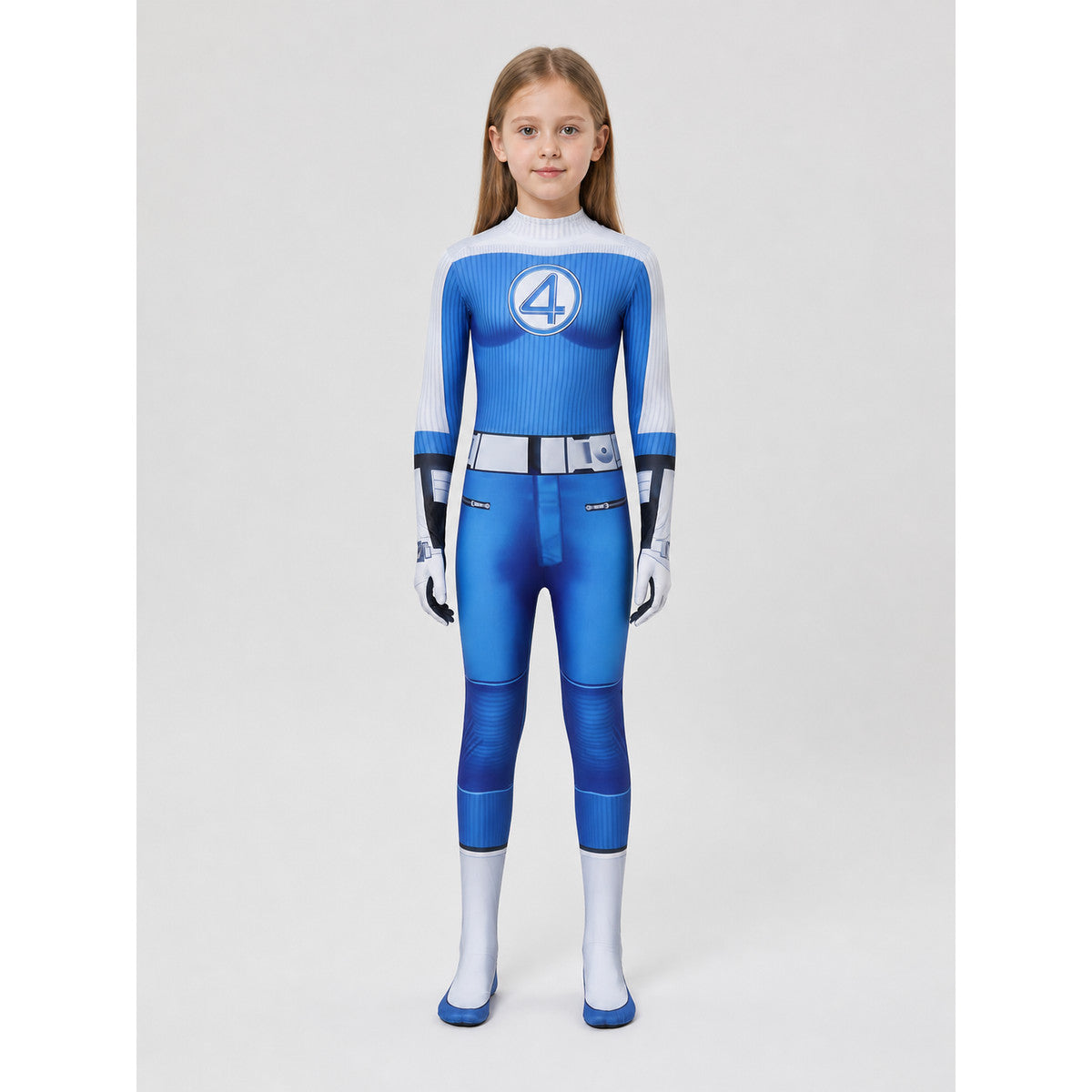 Fantastic Four Number 4 Jumpsuit for Cosplay on-model view