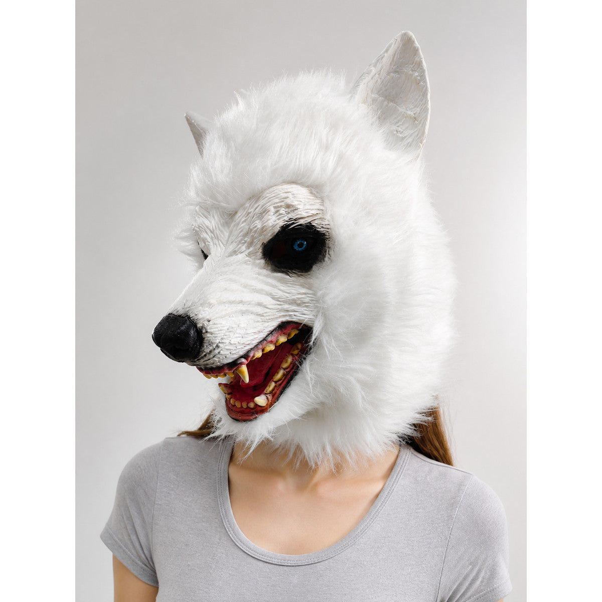 White Wolf Halloween Carnival Headpiece main product view
