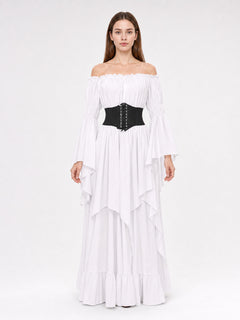 Medieval Maxi Dress with Corset Panel