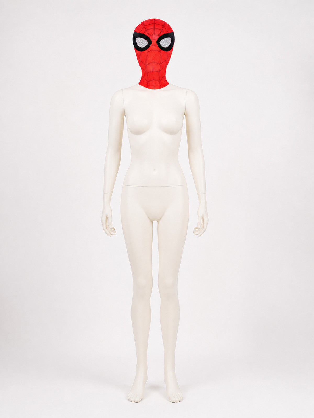 Red Carnival Mask with Spiderweb Pattern for Cosplay lifestyle view