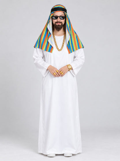 Costume: White Robe, Headscarf, Gold Chain