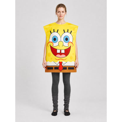 SpongeBob Cosplay Costume, Sleeveless Cape on-model view