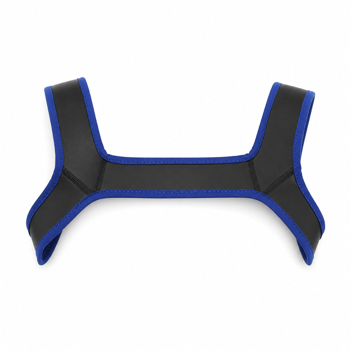 Men Bondage Suits For Stage Wear Leather Straps Armor Dog Headgear Costumes Party Costumes Role-playing Props Halloween Carnival - Color:Blue
