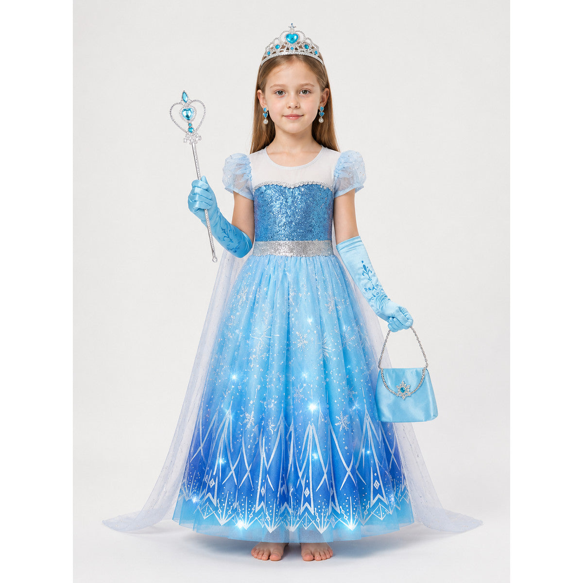Princess Costume with a Light-Up Blue Dress main product view
