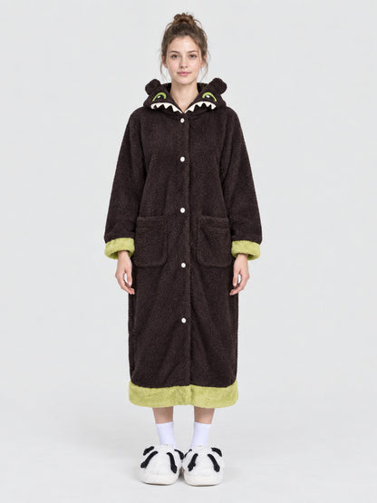 Long Hooded Robe with Ears