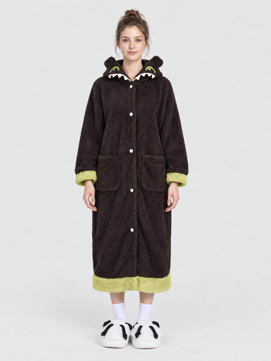 Long Hooded Robe with Ears