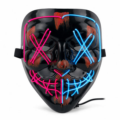Halloween Neon Led Purge Mask Masque Masquerade Party Masks Light Grow in the Dark Horror Mask Glowing Masker