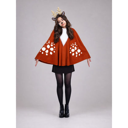 Reindeer Costume with Cape and Antler Headband