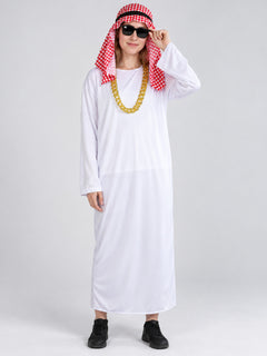 Carnival Costume with Beard, Glasses, and Chain