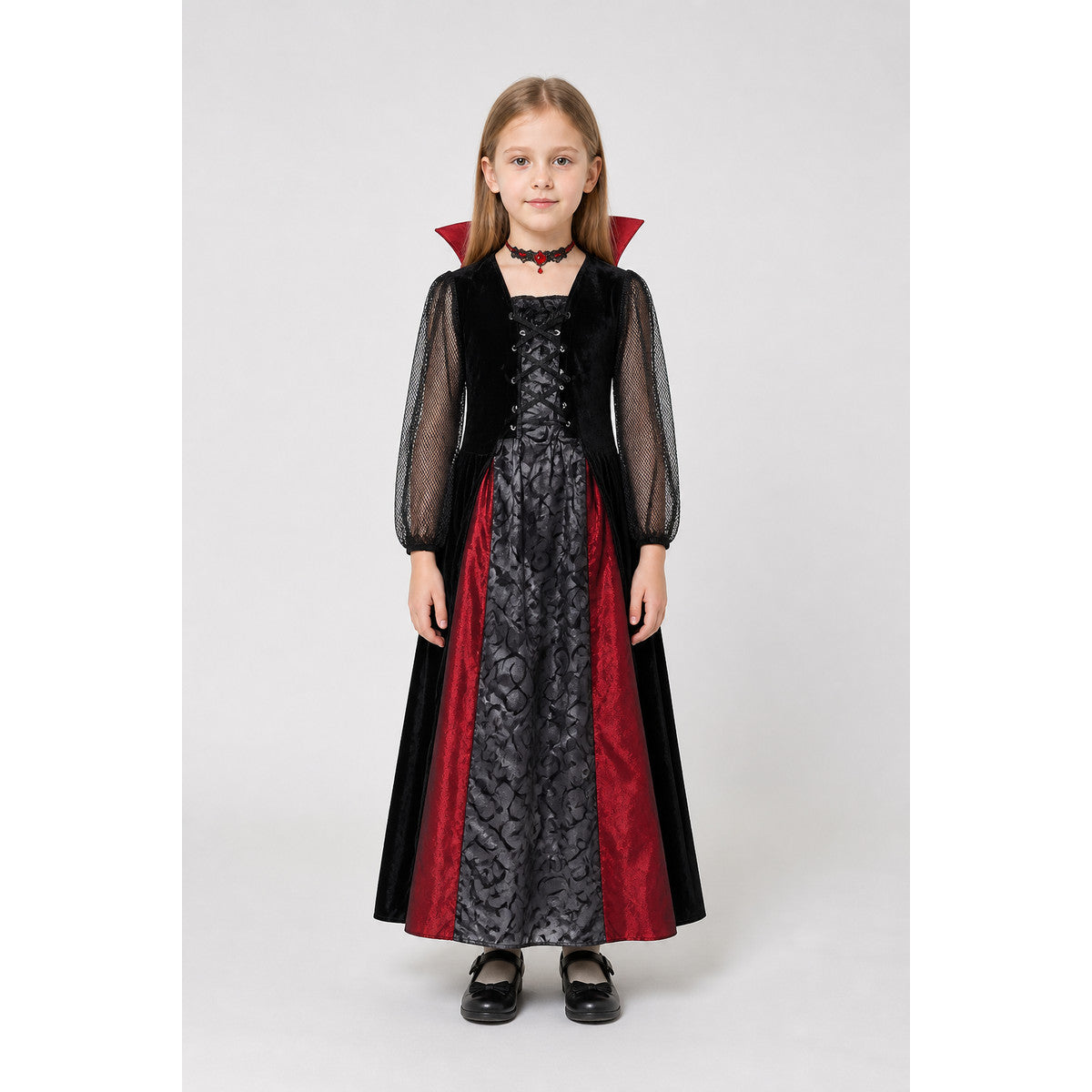 Halloween Vampire Costume with Dress and Accessories