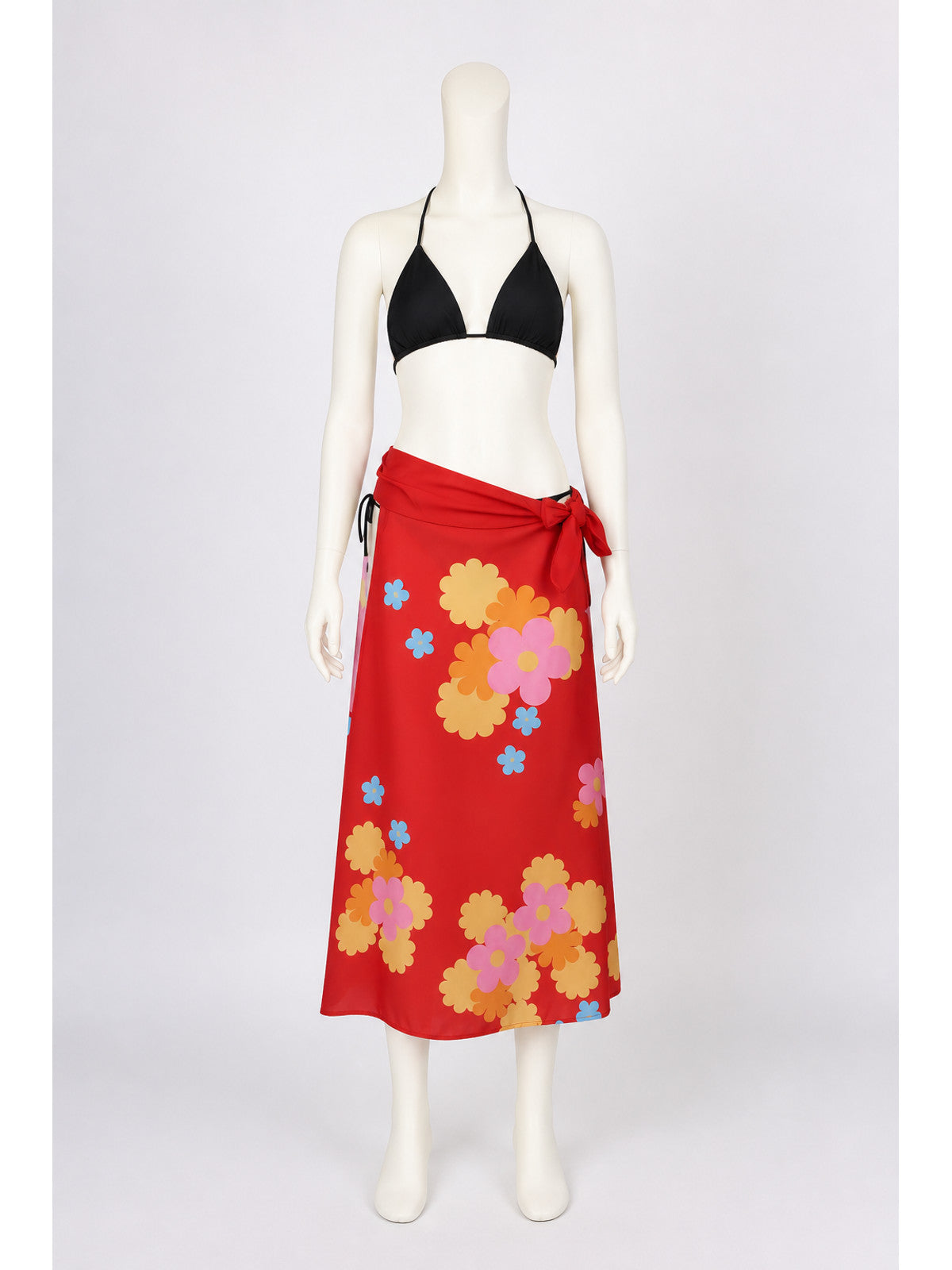 Floral Print Bikini with Skirt for Cosplay main product view