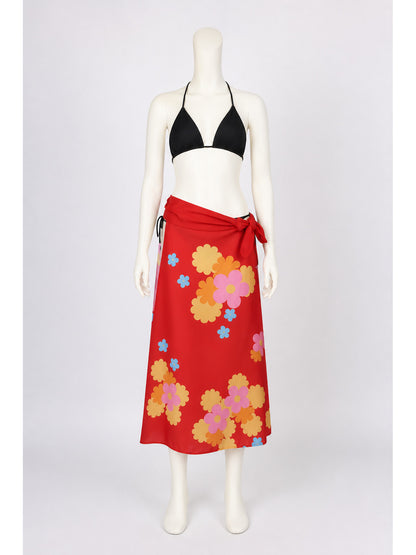 Floral Print Bikini with Skirt for Cosplay main product view
