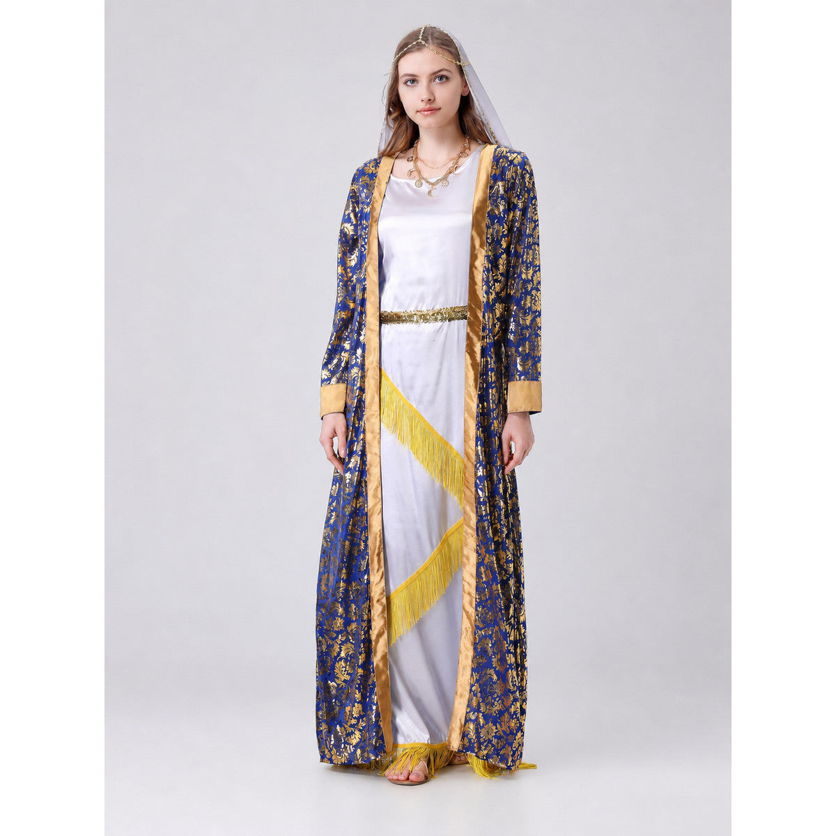 Retro Costume with Dress and Cape for Cosplay