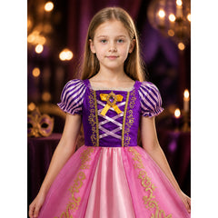 Girls Princess Costume Dress With Purple Bodice And Puffy Pink Skirt - Halloween