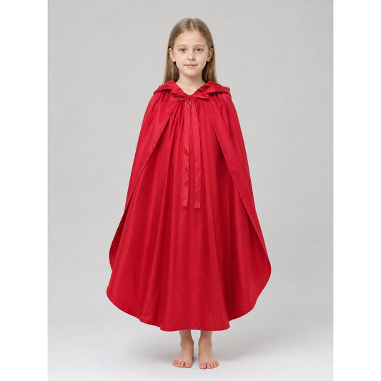 Red hooded cloak for children's cosplay