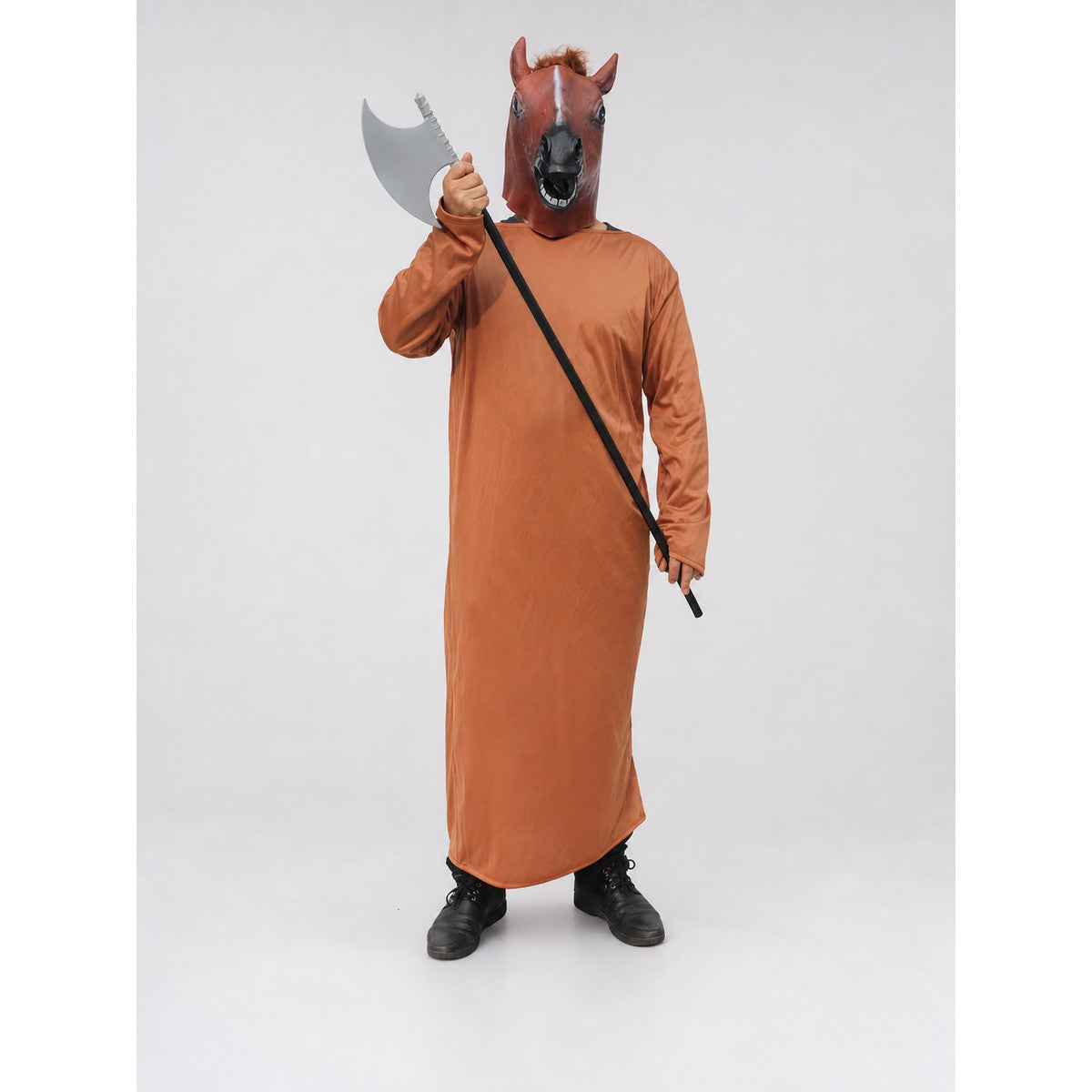 Carnival Costume with Horse Head Mask and Axe