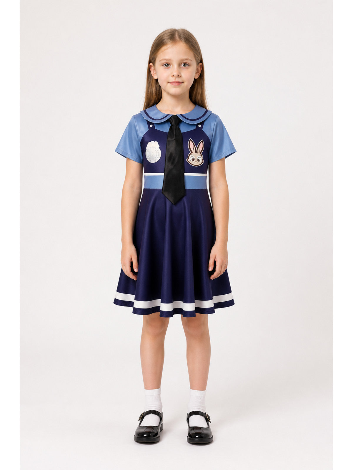 Carnival Rabbit Police Officer Dress with Tie main product view