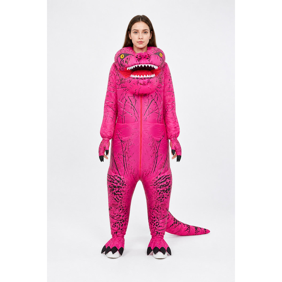Pink Dinosaur Carnival Costume with a Long Tail main product view