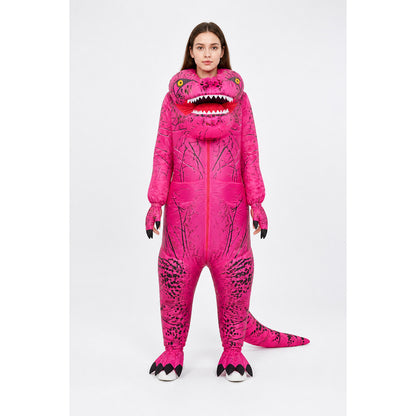Pink Dinosaur Carnival Costume with a Long Tail main product view