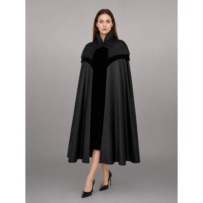 Black Gothic Hooded Costume Cloak