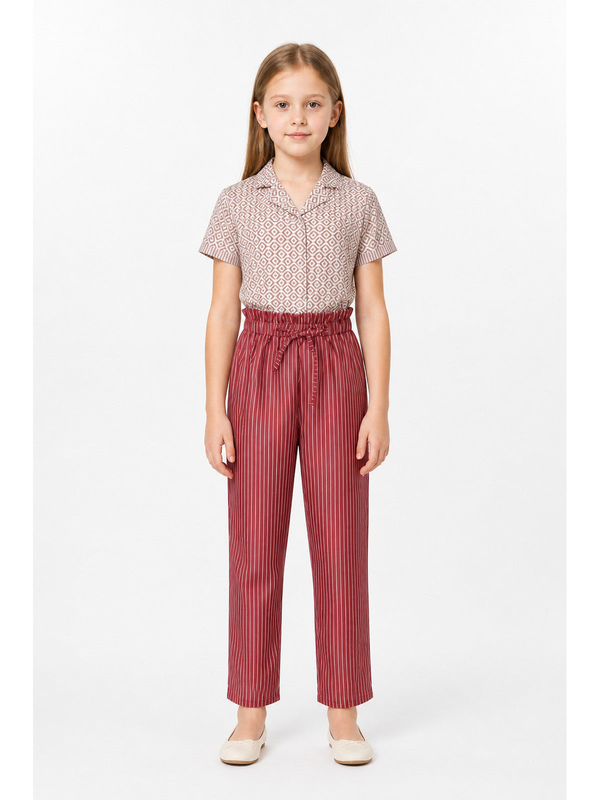 Two-Piece Suit with Shirt and Pants, Geometric Prints main product view