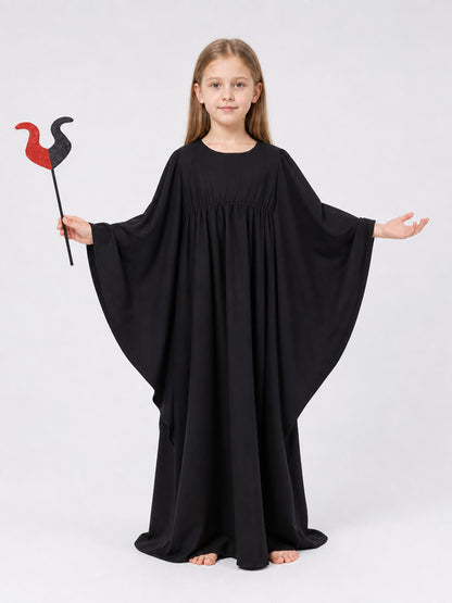 Halloween Devil Costume with Horns and Trident on-model view