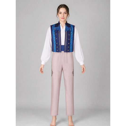 Fiyero Cosplay Costume: Vest, Shirt, and Pants