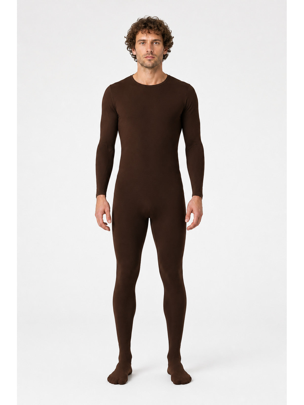 Zentai jumpsuit with covered feet and long sleeves