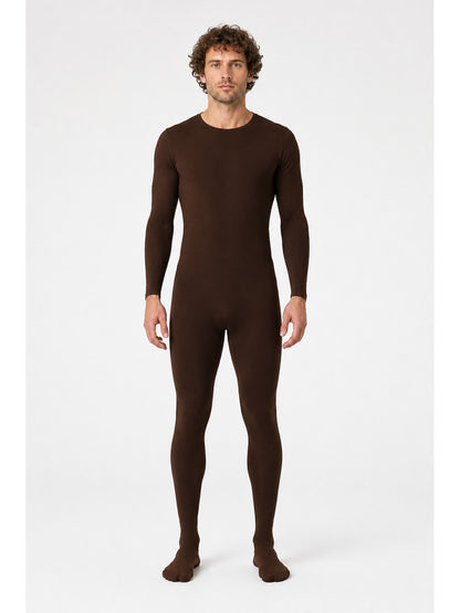 Zentai jumpsuit with covered feet and long sleeves
