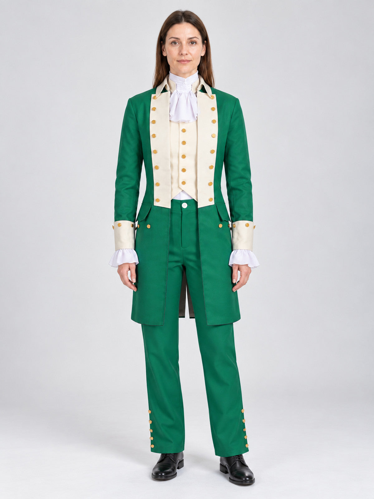 Green Historical-Style Stage Costume with Pants