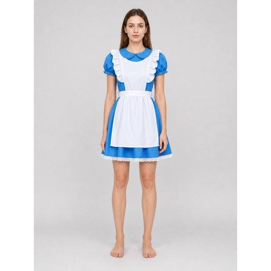 Blue and White Alice Costume Dress with Accessories