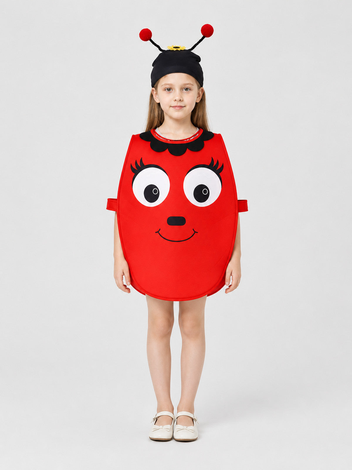 Tomato Cosplay Costume with Mustache Hat on-model view