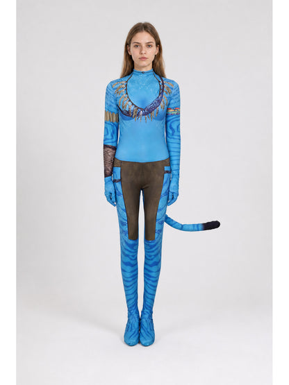Blue Stage Jumpsuit with Long Tail main product view