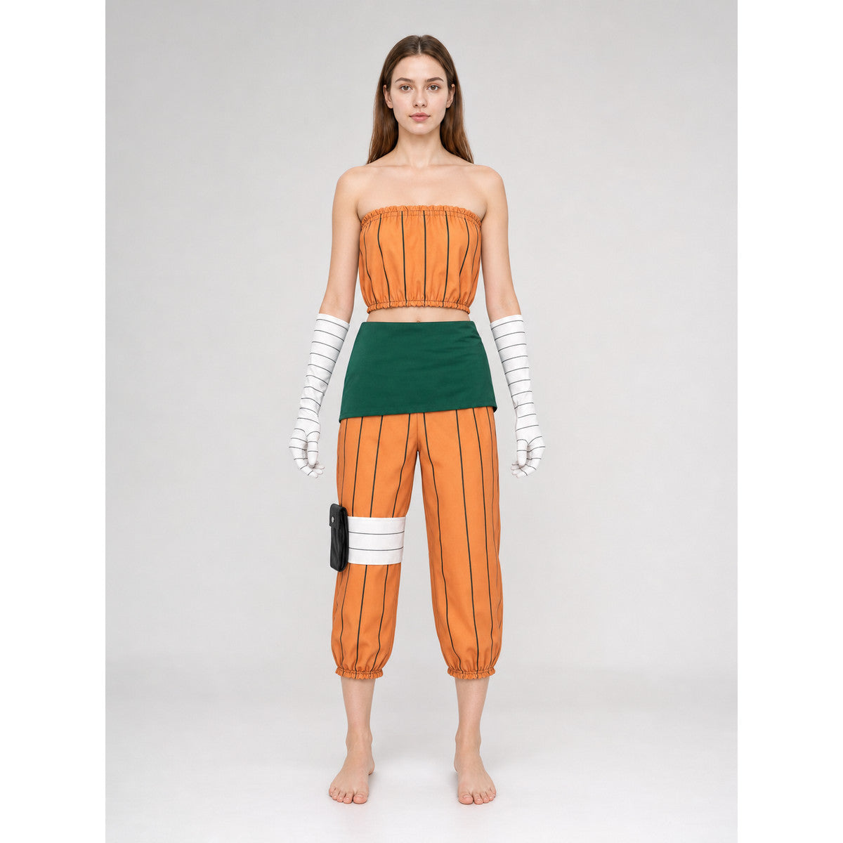 Rock Lee Cosplay Costume, Set with Accessories