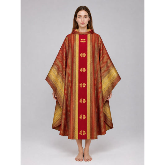 Medieval Cosplay Cloak with Gold Decoration