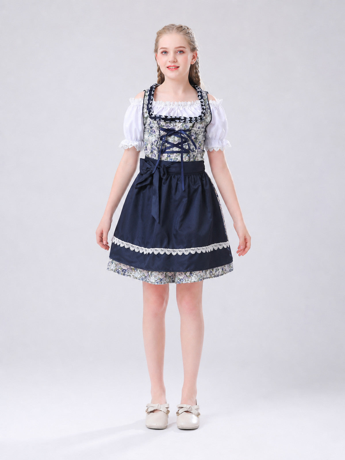 German-Style National Dress with Apron front view