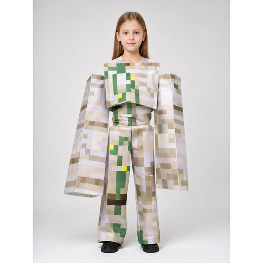 Minecraft-style character costume