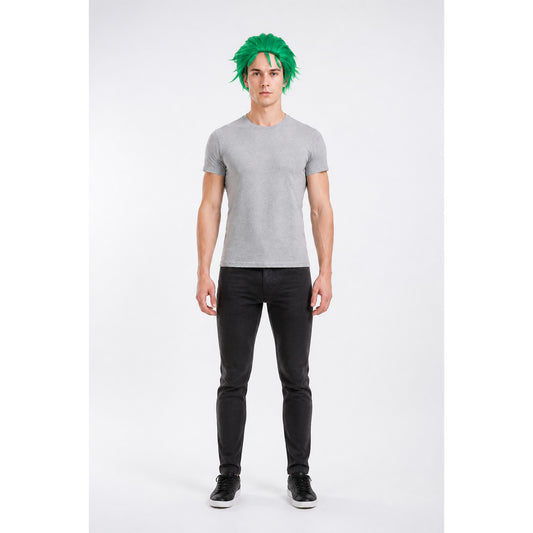 Short Green Zoro Wig with Layered Styling main product view