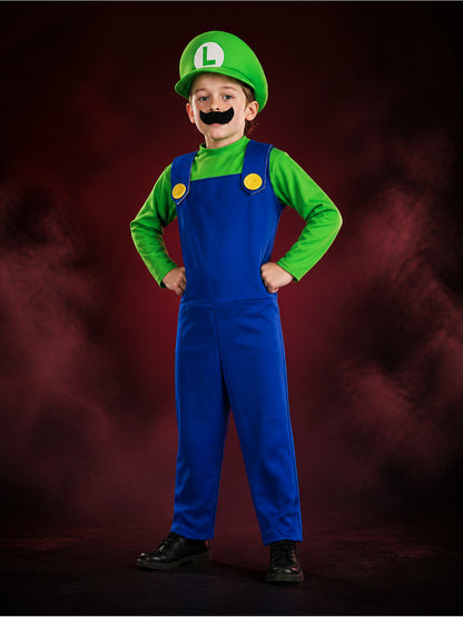 Luigi Carnival Costume Jumpsuit for Christmas main product view