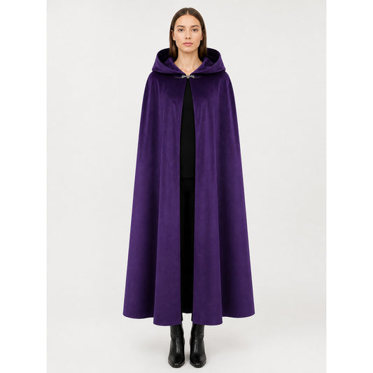 Purple Hooded Costume Cloak