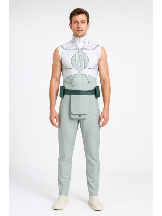 Drax Superhero Jumpsuit with Muscles and Belt main product view