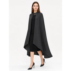 Hooded Cape with Asymmetrical Cut