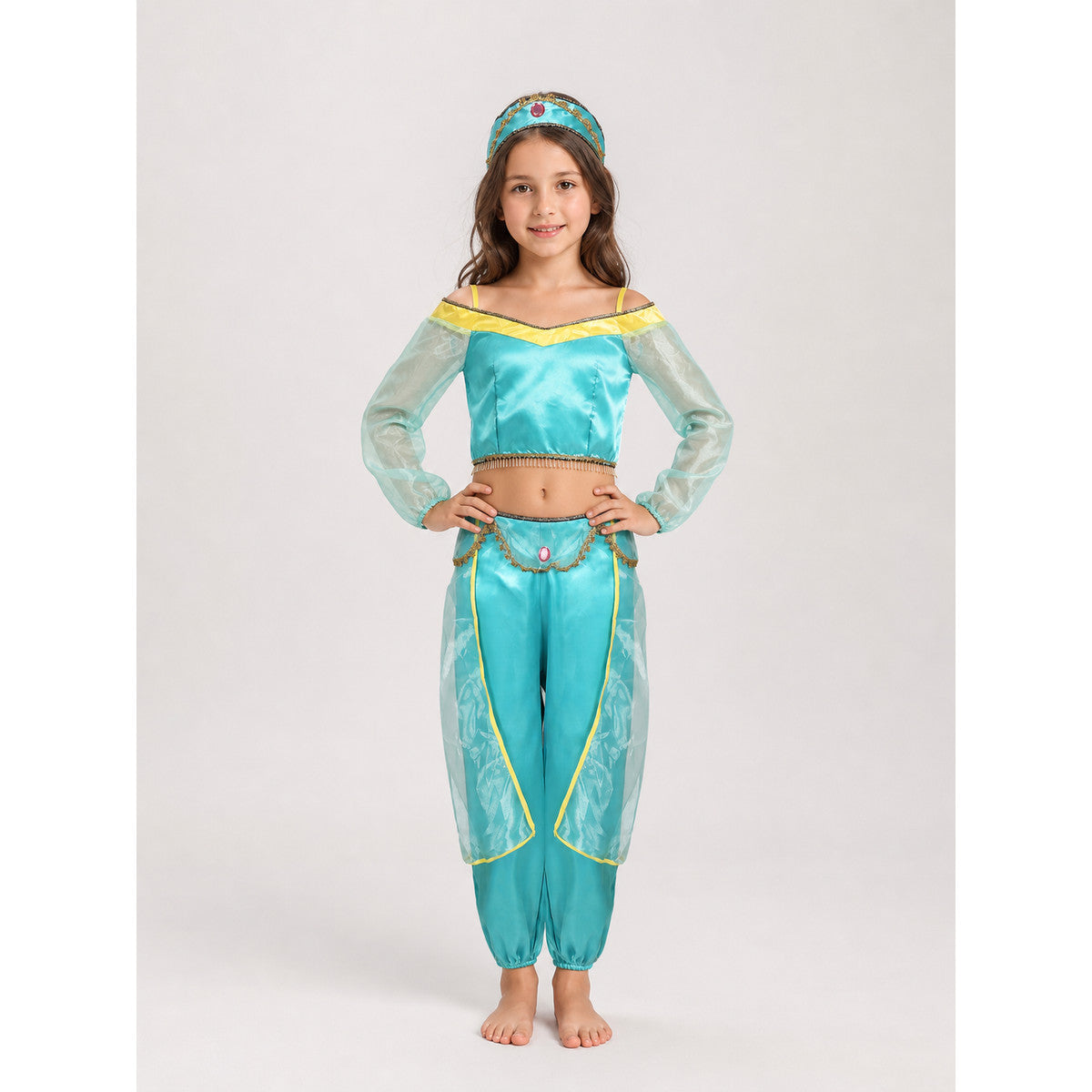 “Aladdin” Cosplay Costume: Top, Pants, and Headpiece