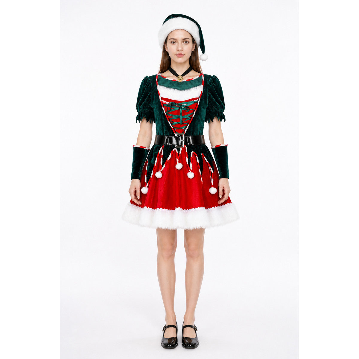 New Year's Costume: Dress, Hat, and Arm Warmers