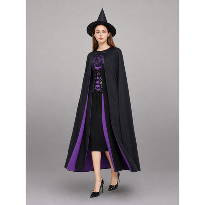 Halloween Witch Costume: Dress and Hat front view